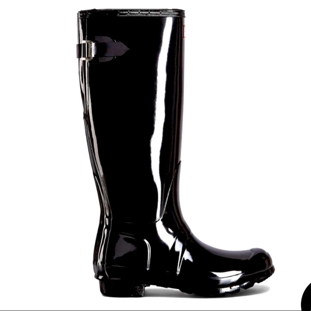 Hunter Tall Back Adjustable Gloss Rain Boots